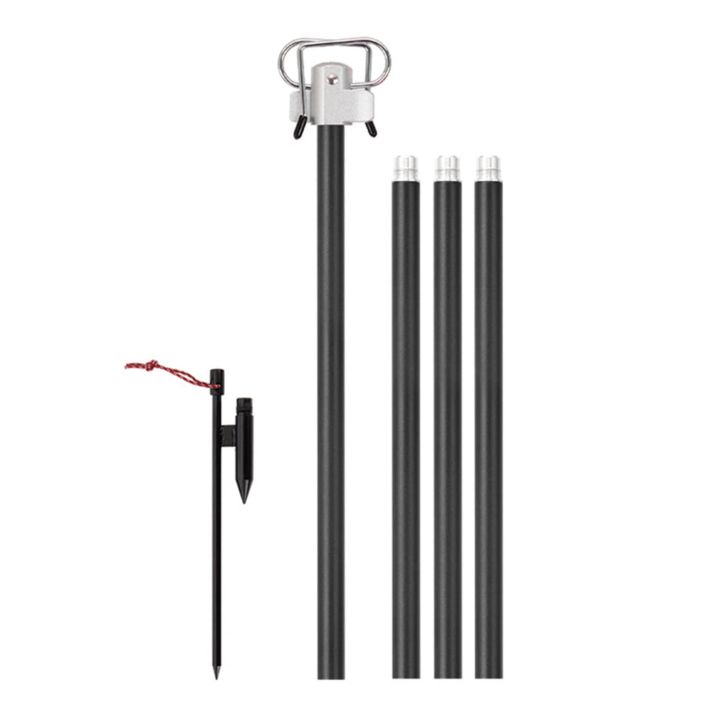 Portable Camping Folding Lamp Pole Lightweight Collapsible Aluminum Lantern Stand Light Hanger Holder Stick W13053