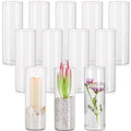 10 inch Glass Cylinder Vase Set of 12 Clear S225