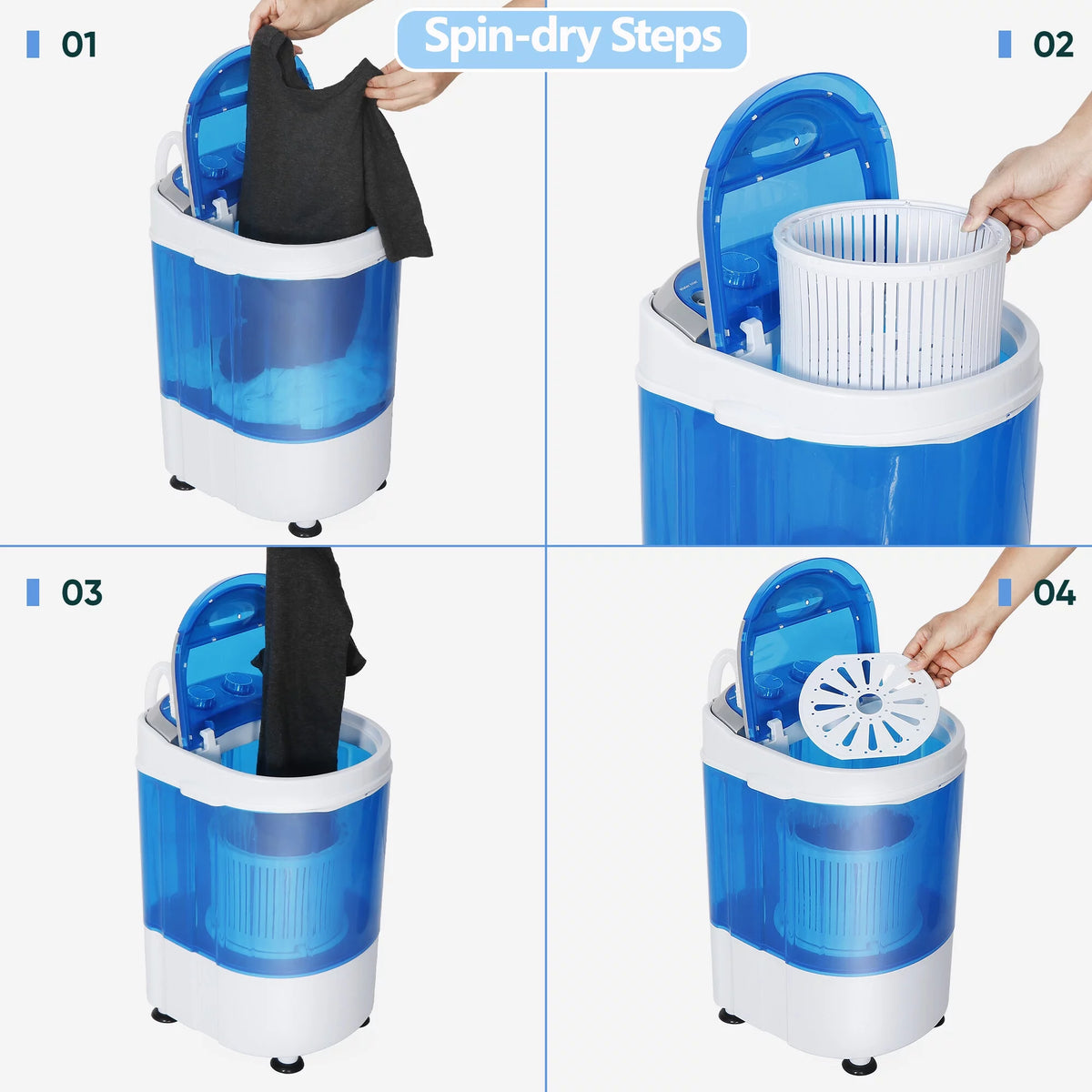 Portable Compact Twin Tub Washing Machine 17.6 lbs M421229