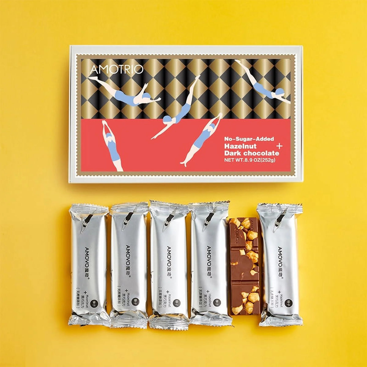 Maltitol Sweetened Hazelnut Chocolate Bars, 6 Ct L417258