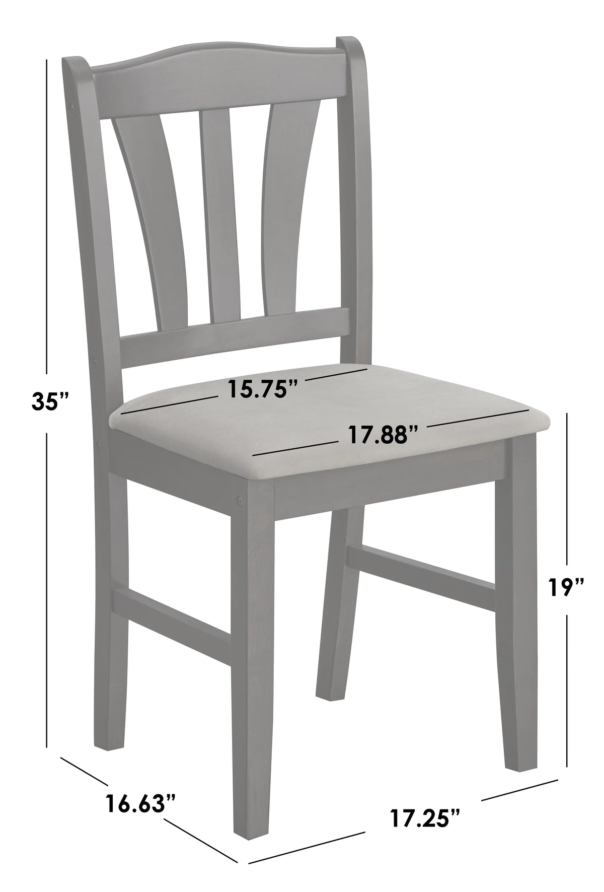 3-Piece Indoor Wood Dining Set with Table and Chairs R348