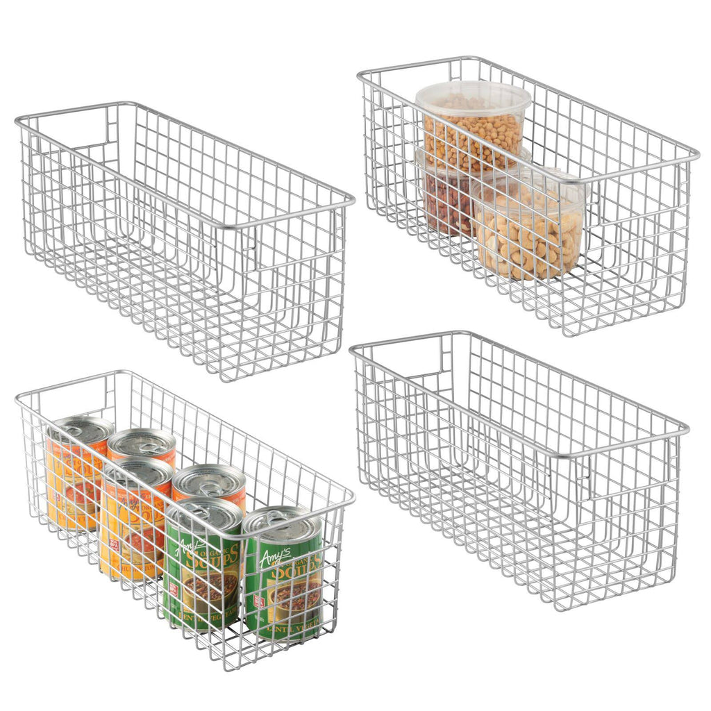 Metal Wire Kitchen Pantry Food-Storage Organizer Basket T351