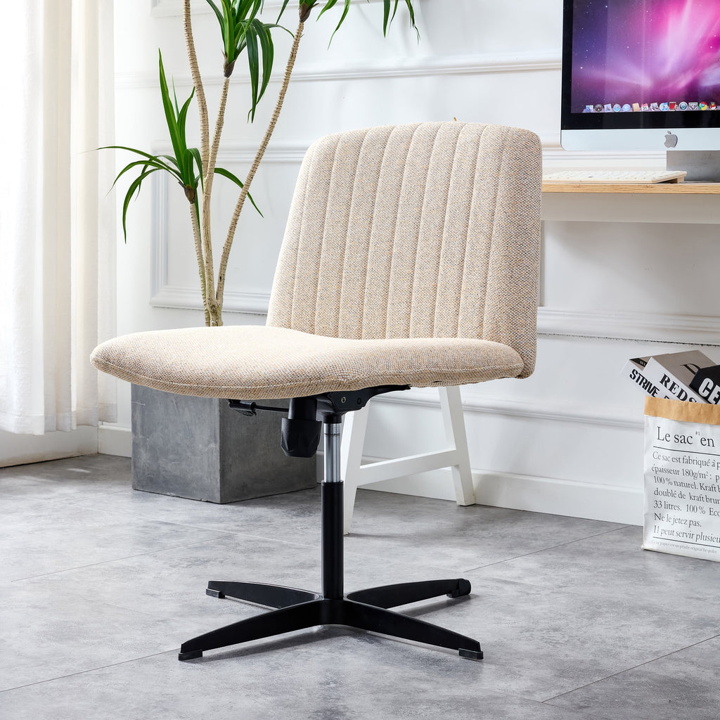 Adjustable Swivel Home Office Computer Chair with Cushion & Black Foot H6947