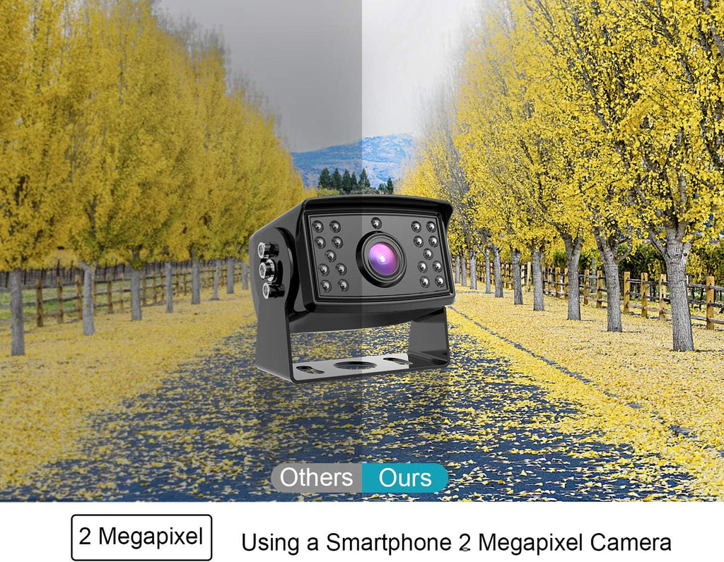 HD Backup Camera System Kit, 7" 1080P Reversing Monitor, IP69 Waterproof Rear View Camera J97838