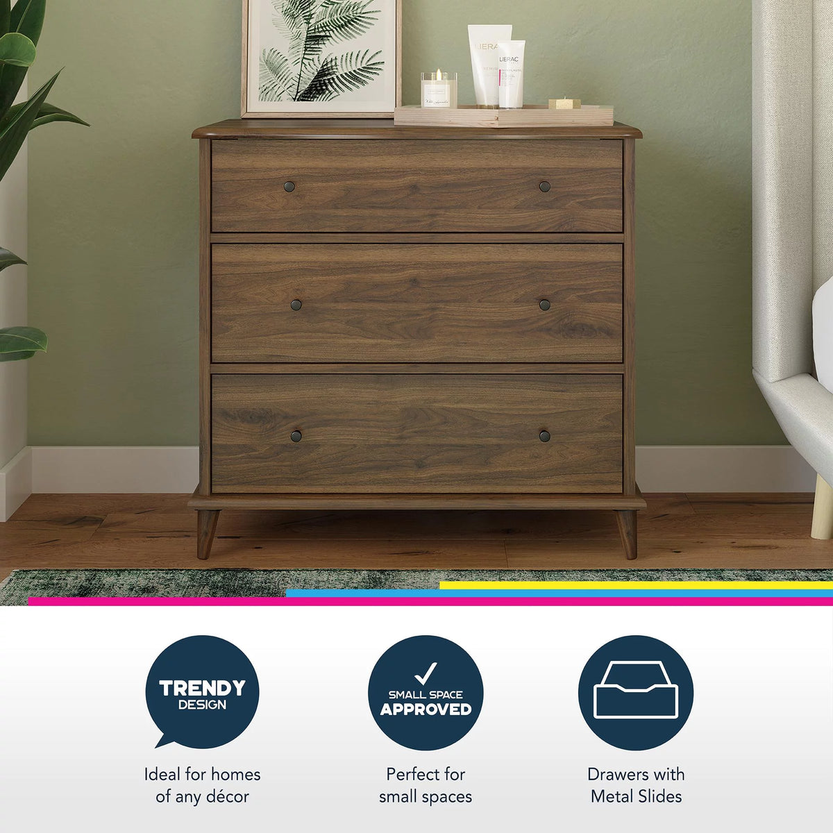 3 Drawer Dresser S18979