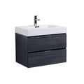 30 in. Wall Mount Gray Oak Bathroom Vanity Z7416