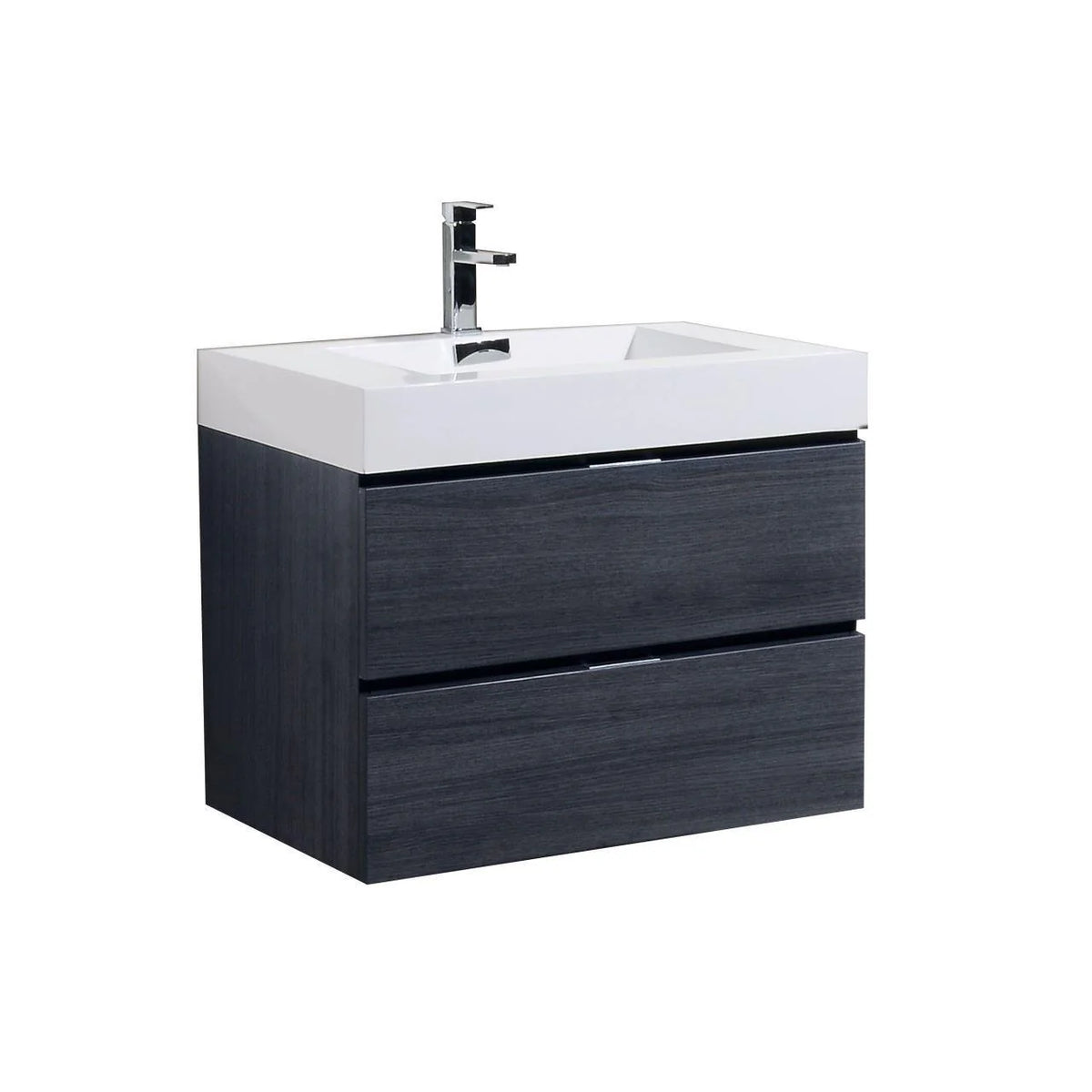 30 in. Wall Mount Gray Oak Bathroom Vanity Z7416