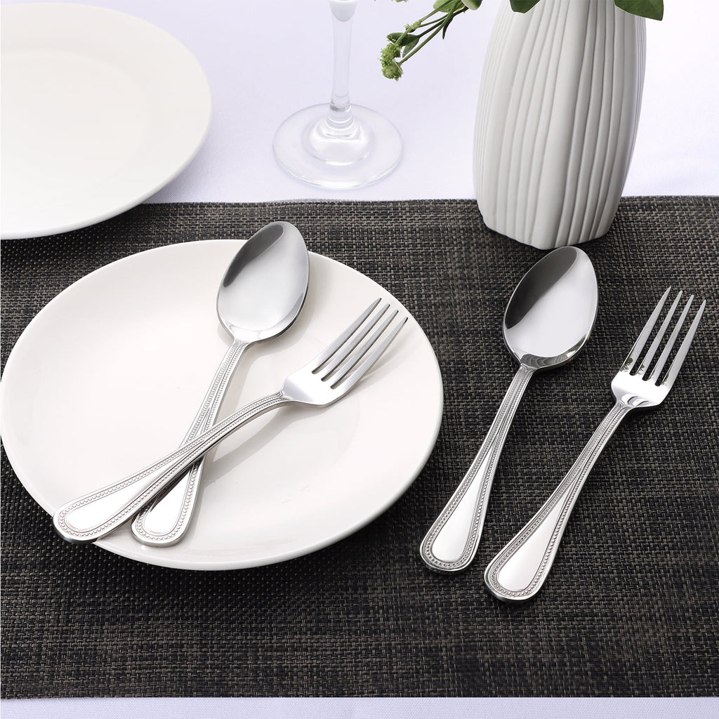 24-Piece Stainless Steel Fork and Spoon Set T78009