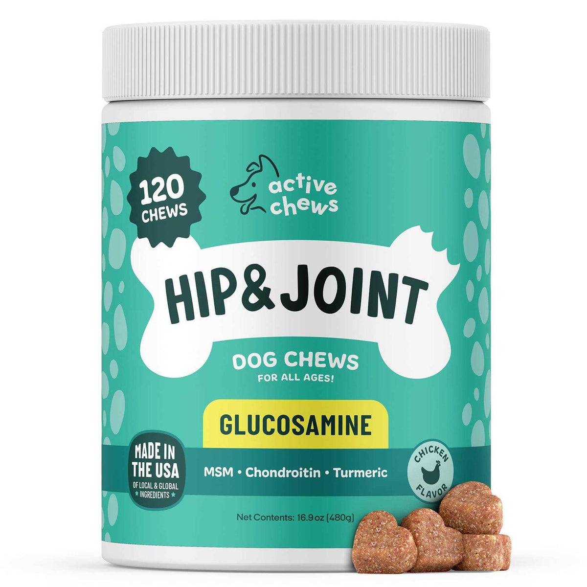 Glucosamine for Dogs Hip and Joint Supplement with Chondroitin, Turmeric, and Msm T763795