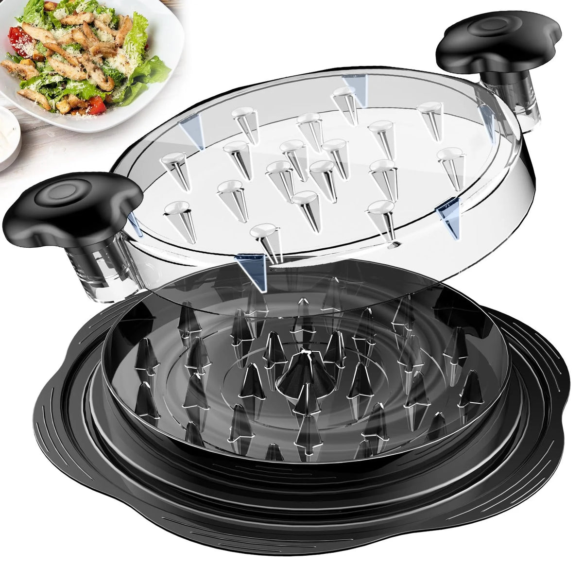 Large Chicken Breast Shredder Tool with Brush and Fork J92303
