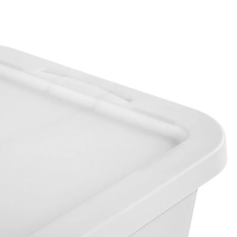 16qt Clear Storage Box with White Lid O954437