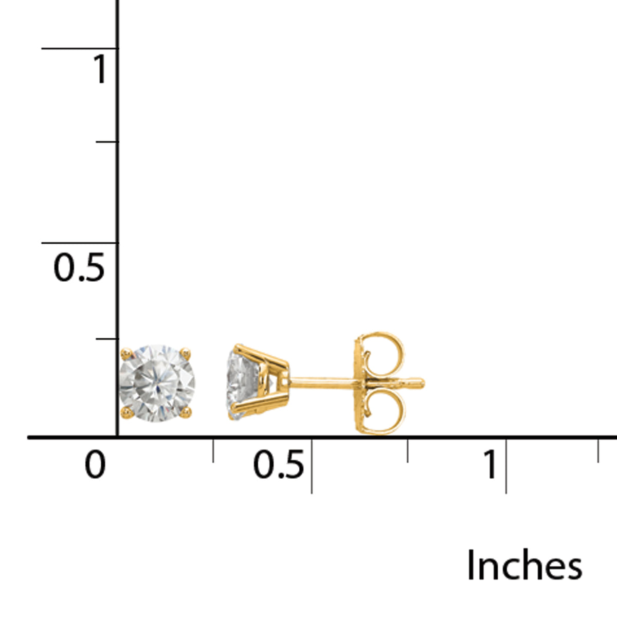 14 Karat Yellow Gold Lab Grown Diamond 1/3ctw 4-Prong Earrings D68120