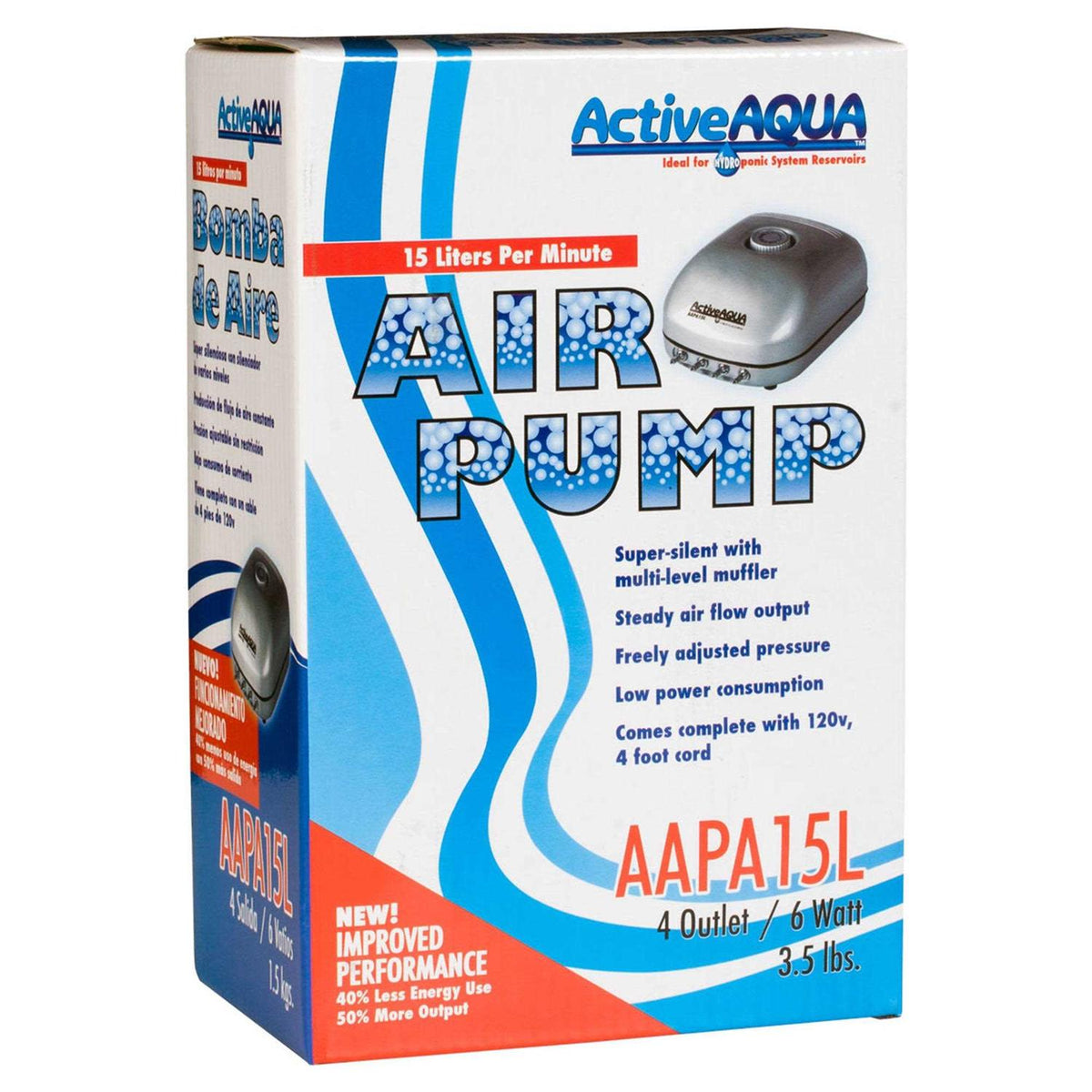 Active Aqua Air Pump 4 Outlets A1775