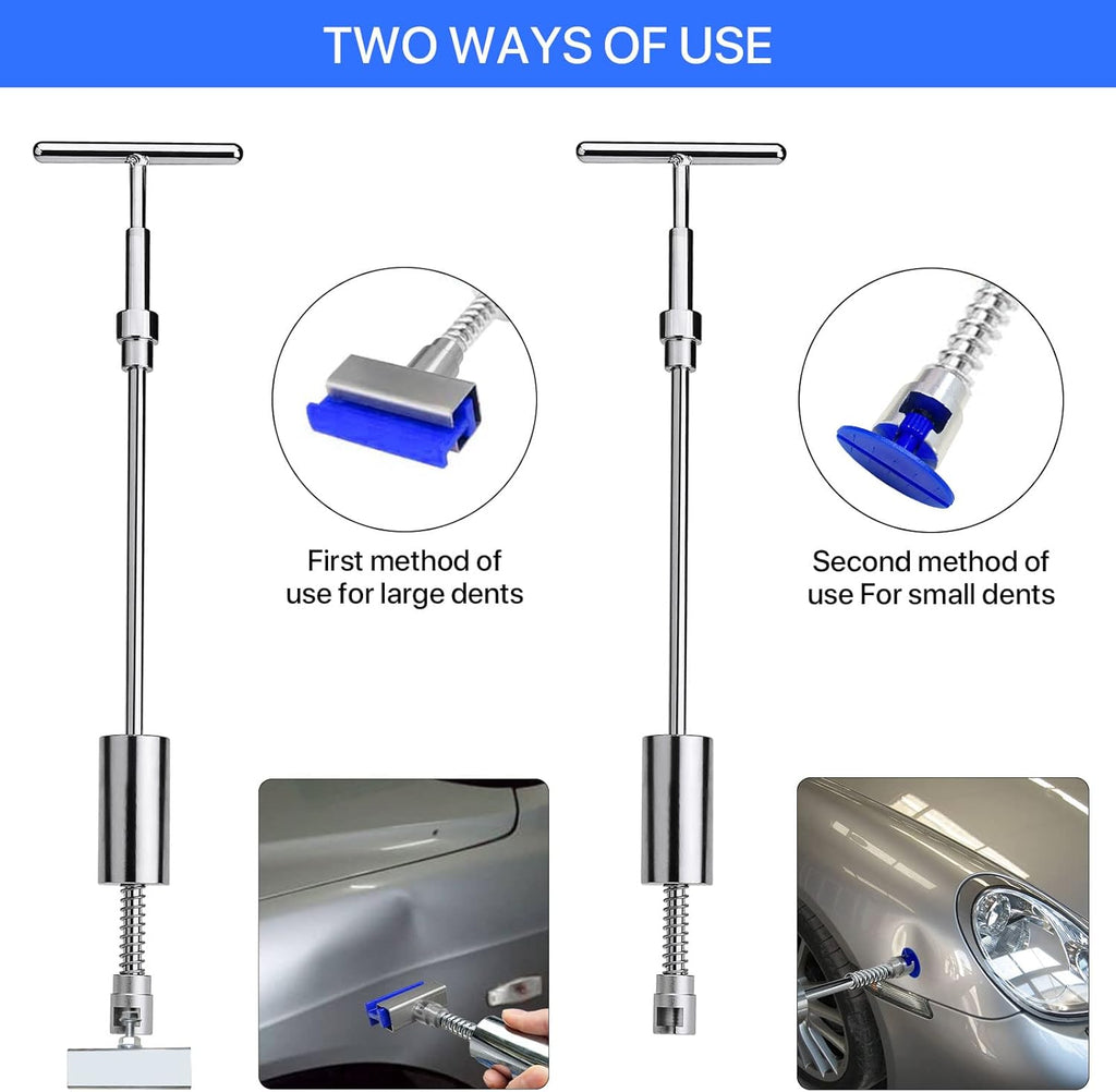 52pcs Paintless Dent Repair Kit with Repair Rods, Air Wedge Bag, Window Wedge, T-bar Dent Puller R8794