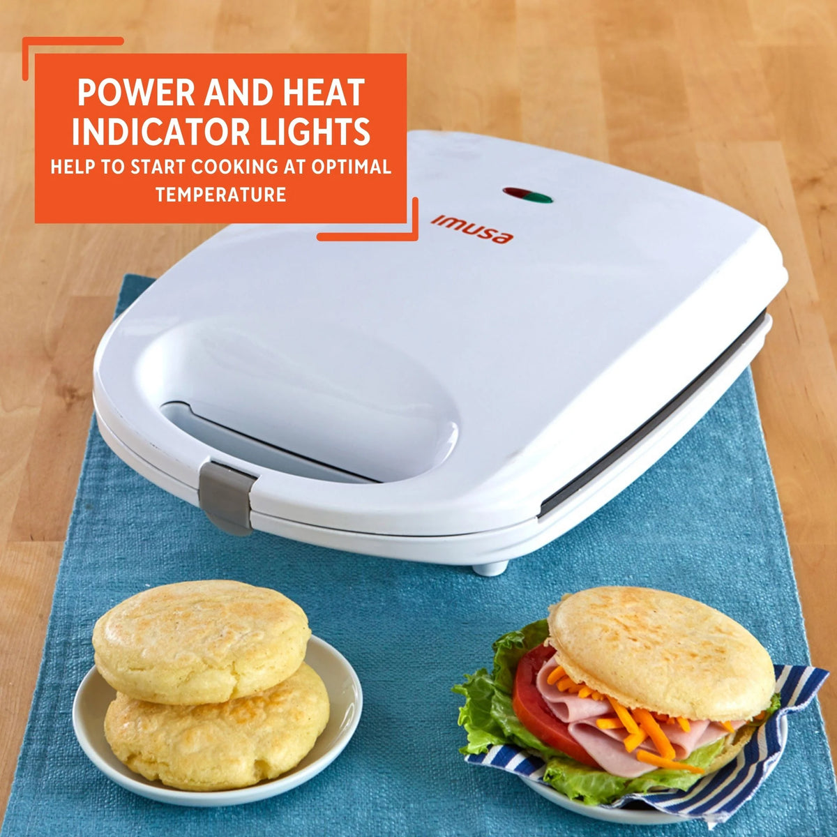White 4 Slot Electric Arepa Maker N2924