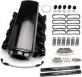 92mm Throttle Body Sheet Metal EFI Intake Manifold Black W2399
