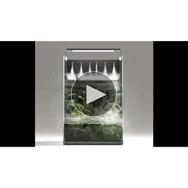 Aqua Terra Tanks Terrarium All in One, Integrated Paludarium, Light, Water Pump, Mist-Flower and Mat Included, Waterfall and Rain Forest Z881