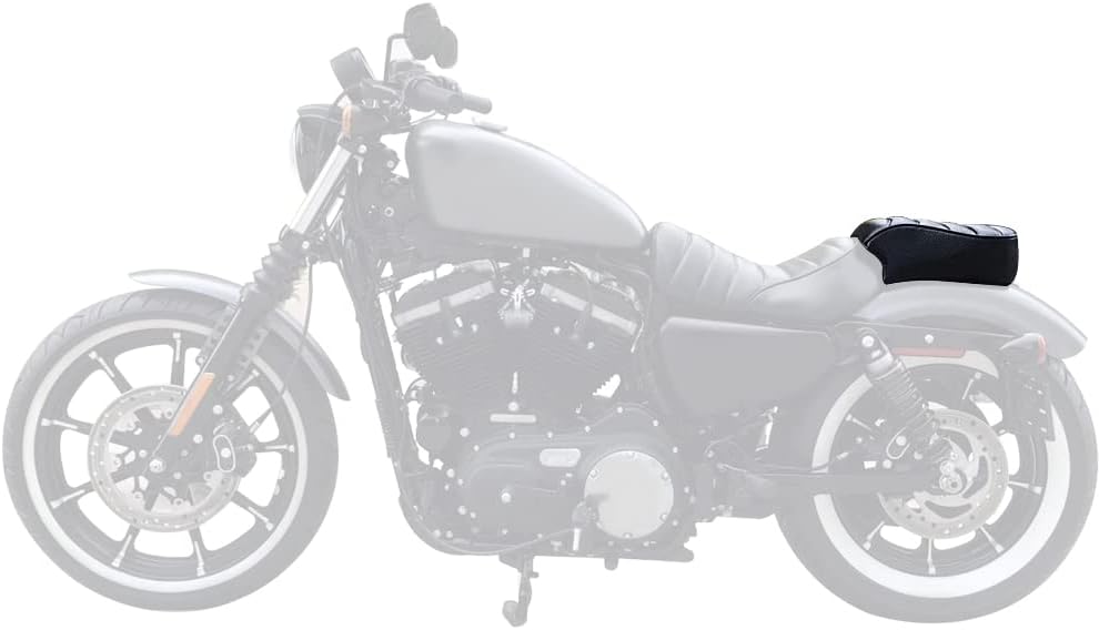Passenger Pillion Seat with Passenger Footpeg Mount Kit for Sportster Iron 883 XL883N Models D2581