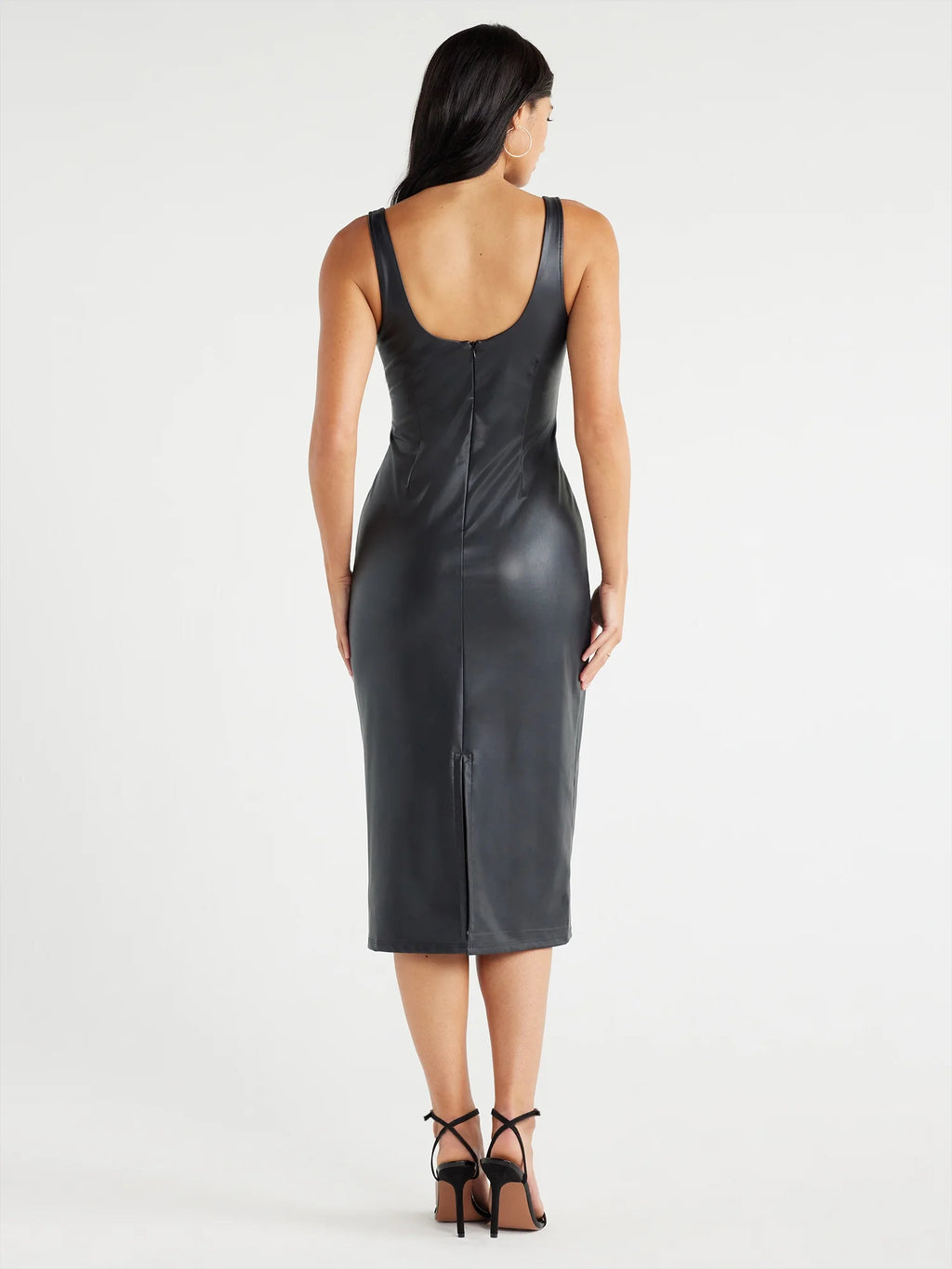 Faux Leather Dress P491596