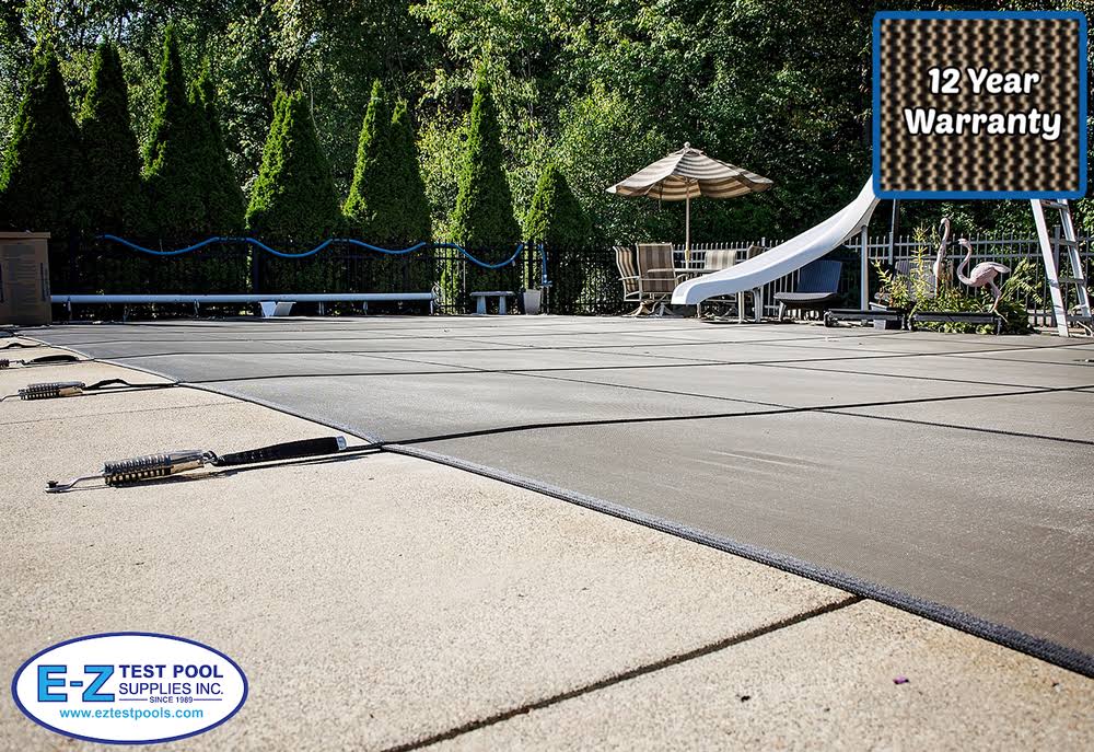 Tan Rectangle Inground Safety Cover S7181