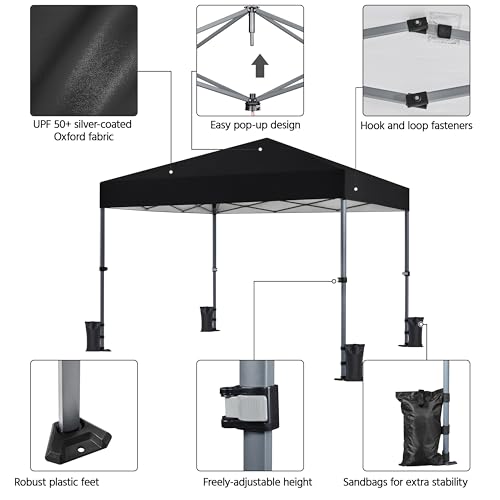10x10 Pop Up Canopy Tent with Wheeled Bag E295