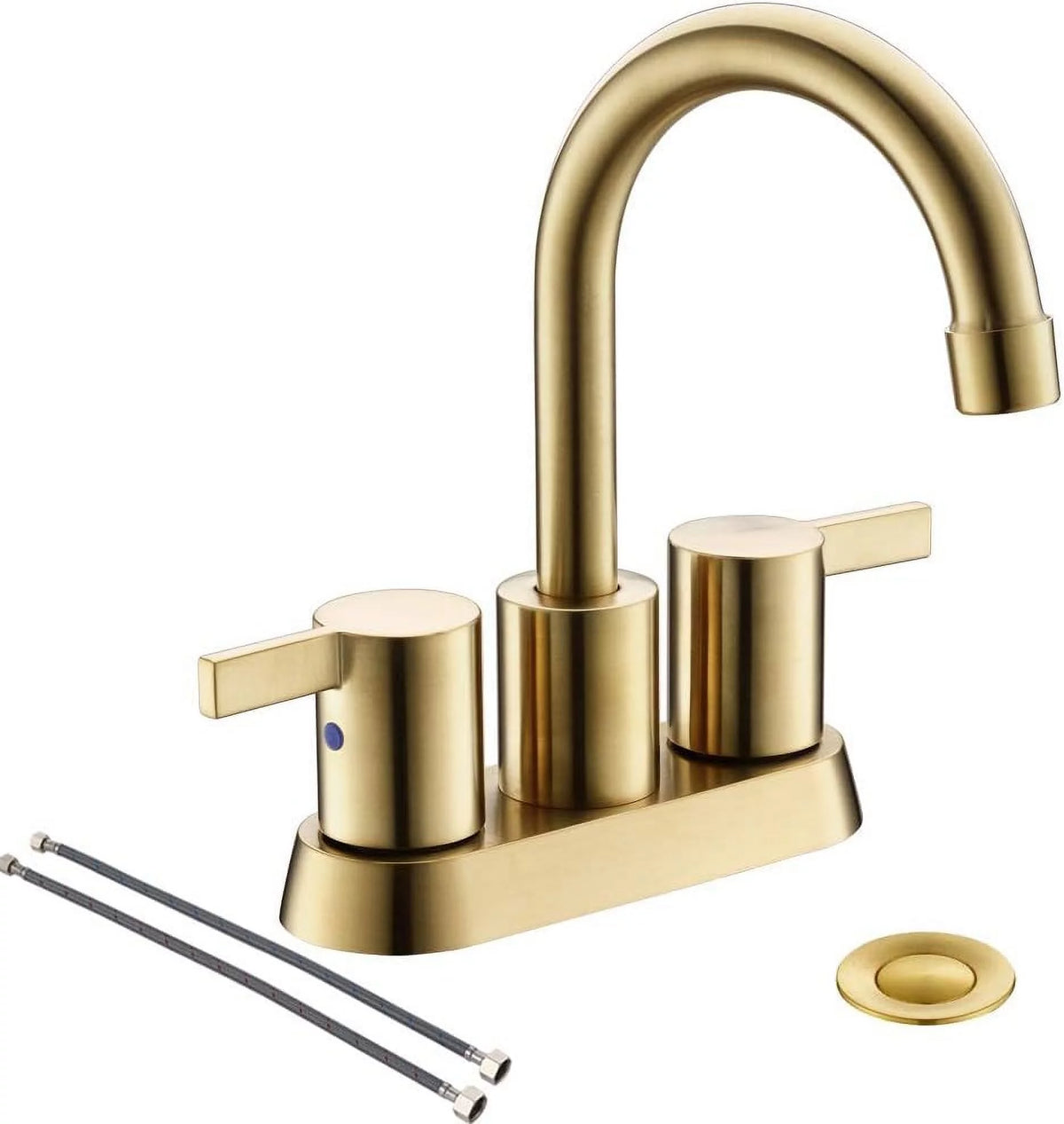 Brushed Gold 2 Handle Centerset Bathroom Faucet O44870