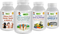 4 Product Customer Favorites Bundle 180 Count Each Circulation & Vein Support Healthy Hair Skin and Nails Ultimate Eye Support Maximum Essential Omega-3 Orange H2582