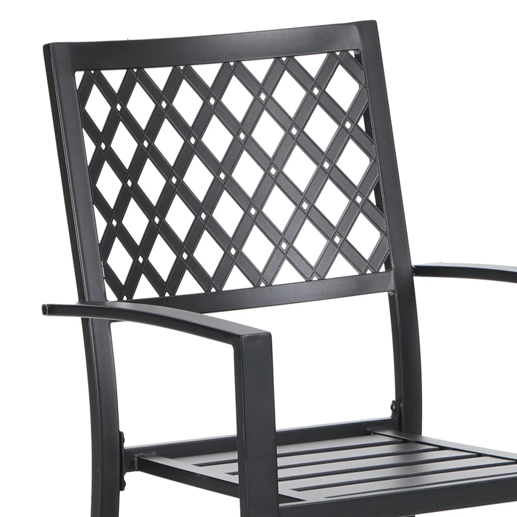 5-Piece Outdoor Patio Dining Set Black U224