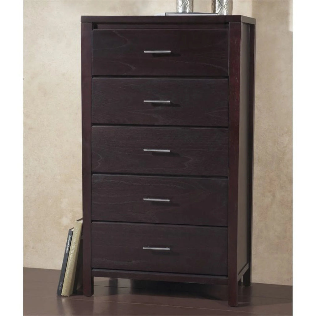 5 Drawer Chest in Espresso Finish V28987
