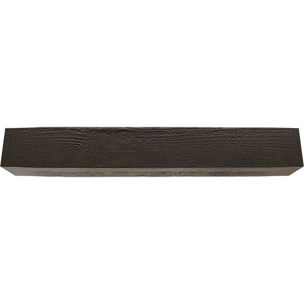 Rough Sawn Faux Wood Fireplace Mantel, Premium Walnut P64231