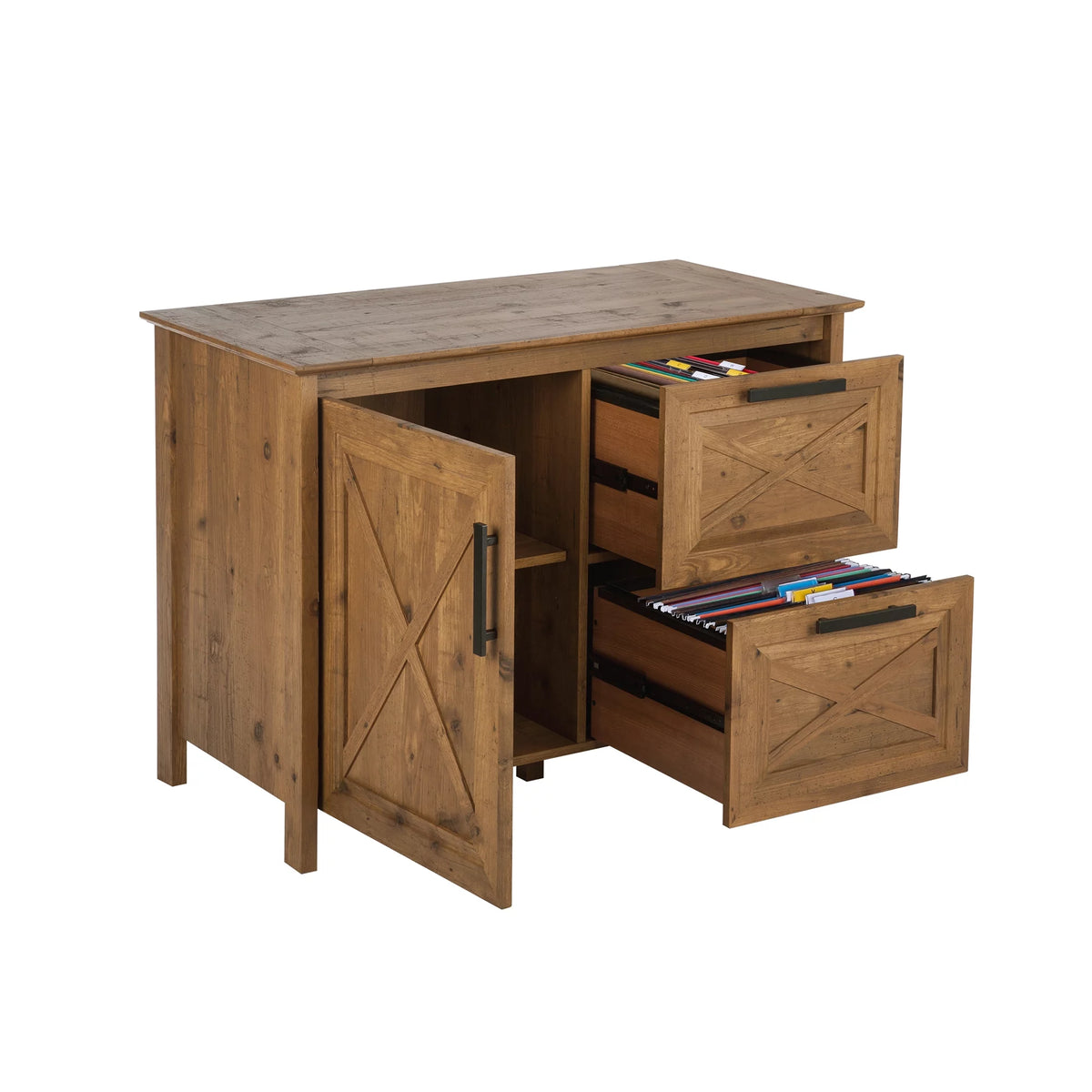 Rustic Brown 2-Drawer Filing Cabinet M292