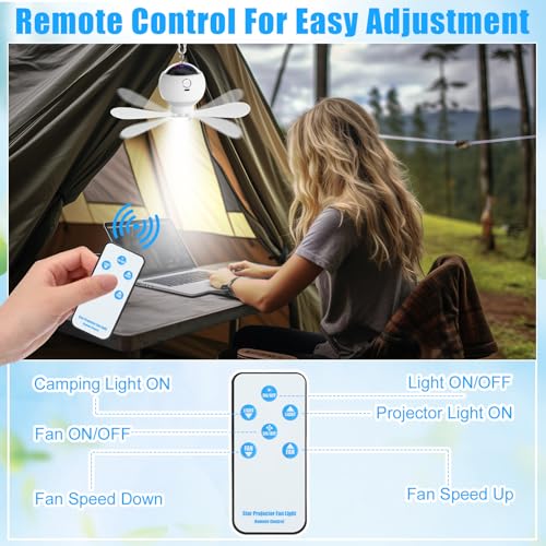 2 Sets Rechargeable Ceiling Fan with LED Lantern U131713