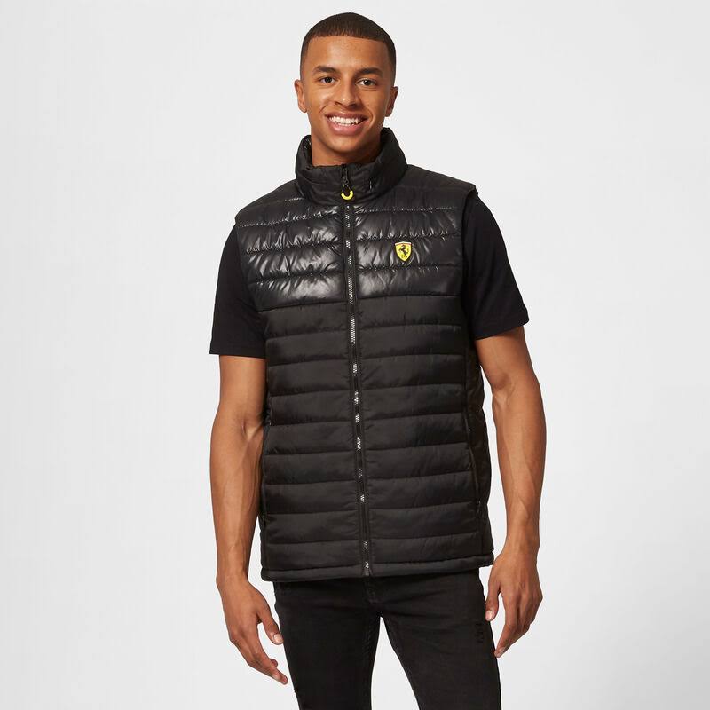 Black Red Padded Vest N8160