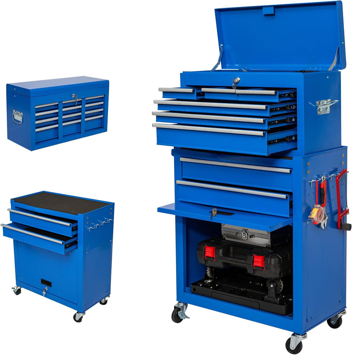 Blue 8-Drawer Rolling Tool Chest with Keyed Locking System H63630