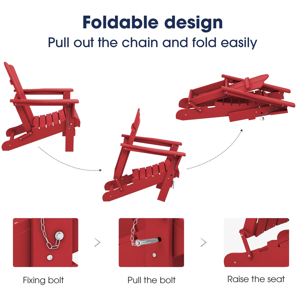 Folding Plastic Adirondack Chair P850688