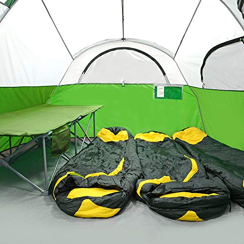 8 Person Weather Resistant Camping Tent with Carry Bag A37502