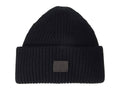 Black Half Cardigan Stitch Beanie I1217