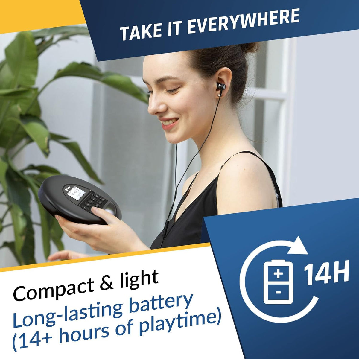 Portable CD Player with Headphones U43124