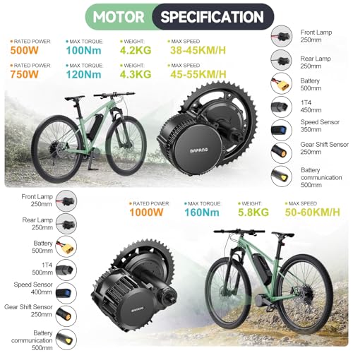750W 1000W 500W Electric Bike Conversion Kit 48V 52V T773