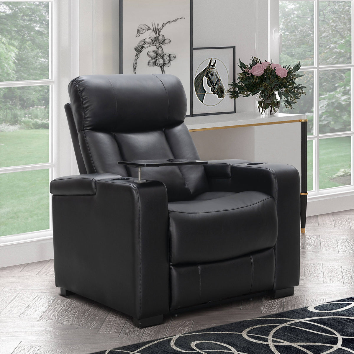 Black Power Reclining Theater Chair A369