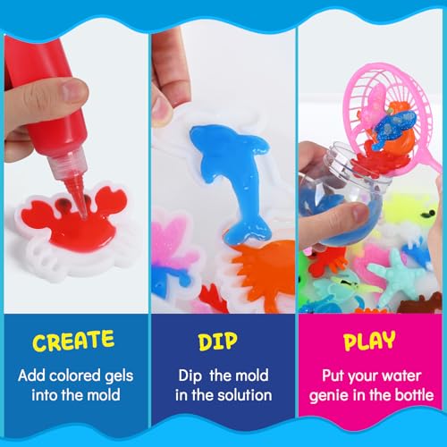 Magic Water Elf Toy Kit with 24 Magic Gels & 24 Shape Molds S56284