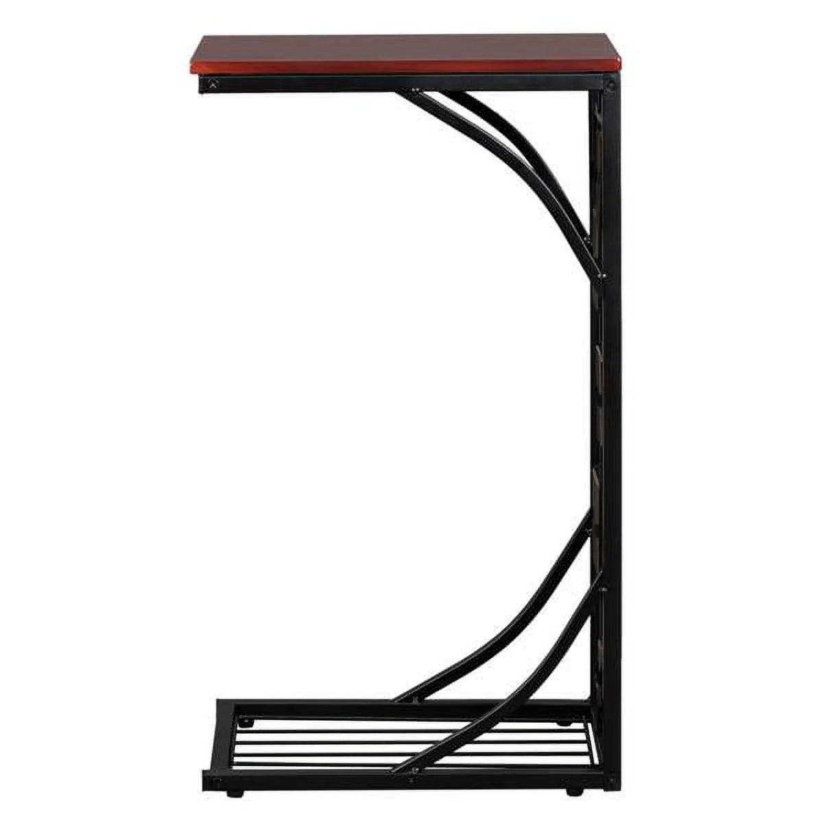 Brown C-Shaped Sofa Side Table X70756