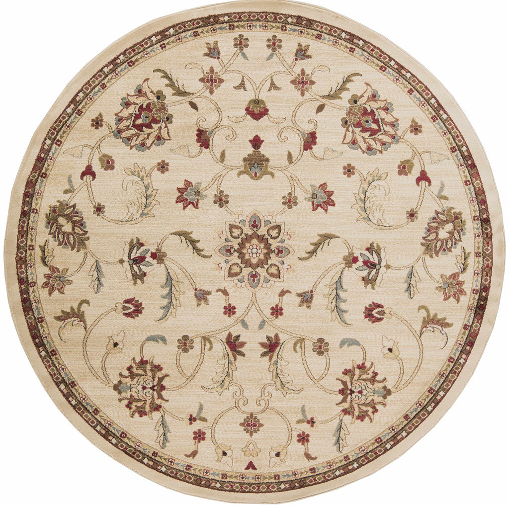 Black Beige Orange Area Rug I584326