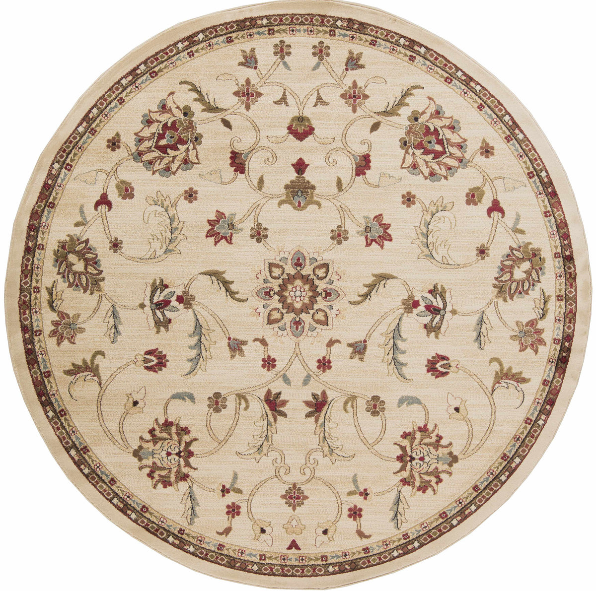 Black Beige Orange Area Rug I584326