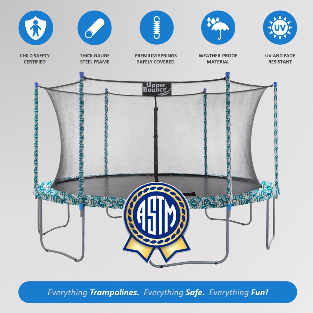 15 FT Round Trampoline with Safety Enclosure System N6071