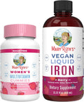 Sugar Free Vegan Multivitamin Gummies and Iron Liquid U240980