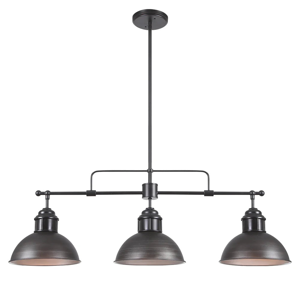 3-Light Kitchen Island Linear Industrial Pendant I307