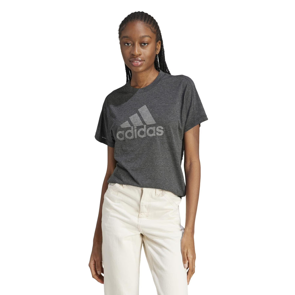 Black Melange Grey Three Tee R822