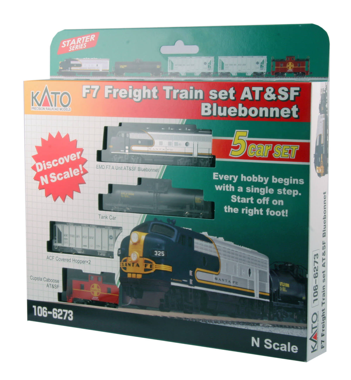 N-Scale F7 Freight Train Set Blue Bonnet J58416