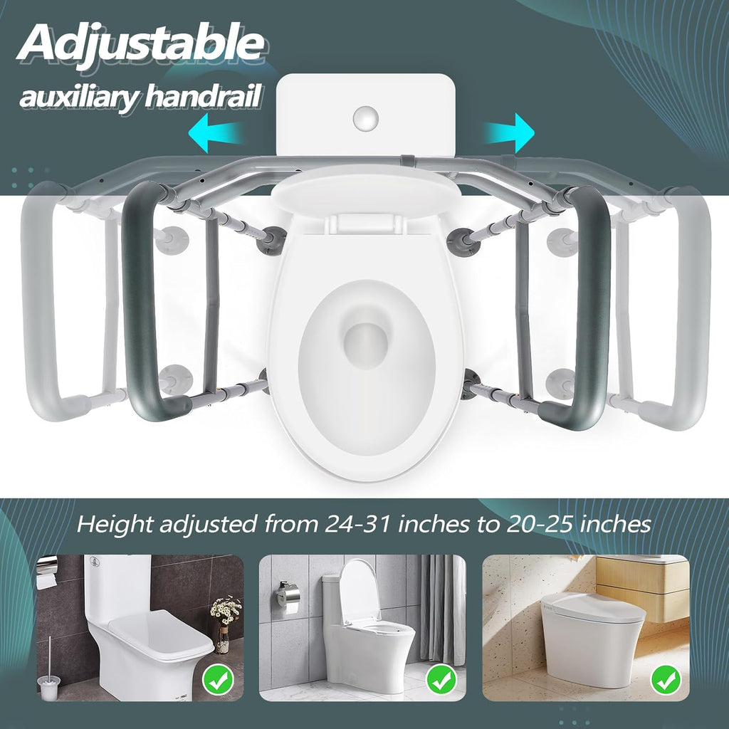 Adjustable Detachable Toilet Safety Frame with Arms G4231